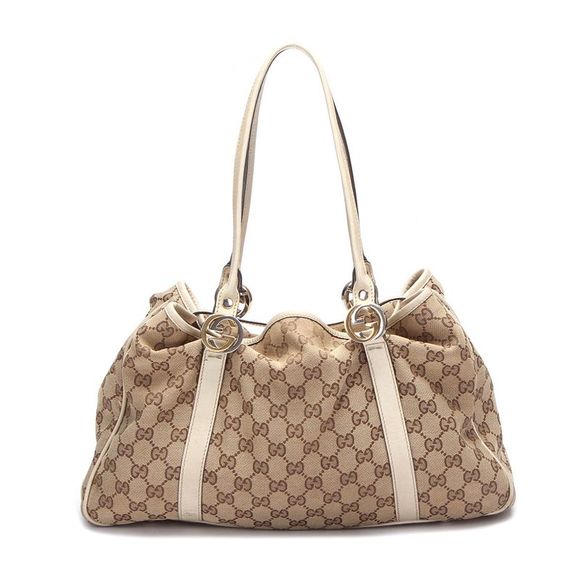 Pre Loved Gucci GG Canvas Twins Tote Bag women Women Bags>Tote Bag